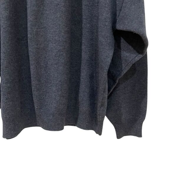 Hunt club 100% lambswool light blue 1/4 button sweater - Picture 5 of 8